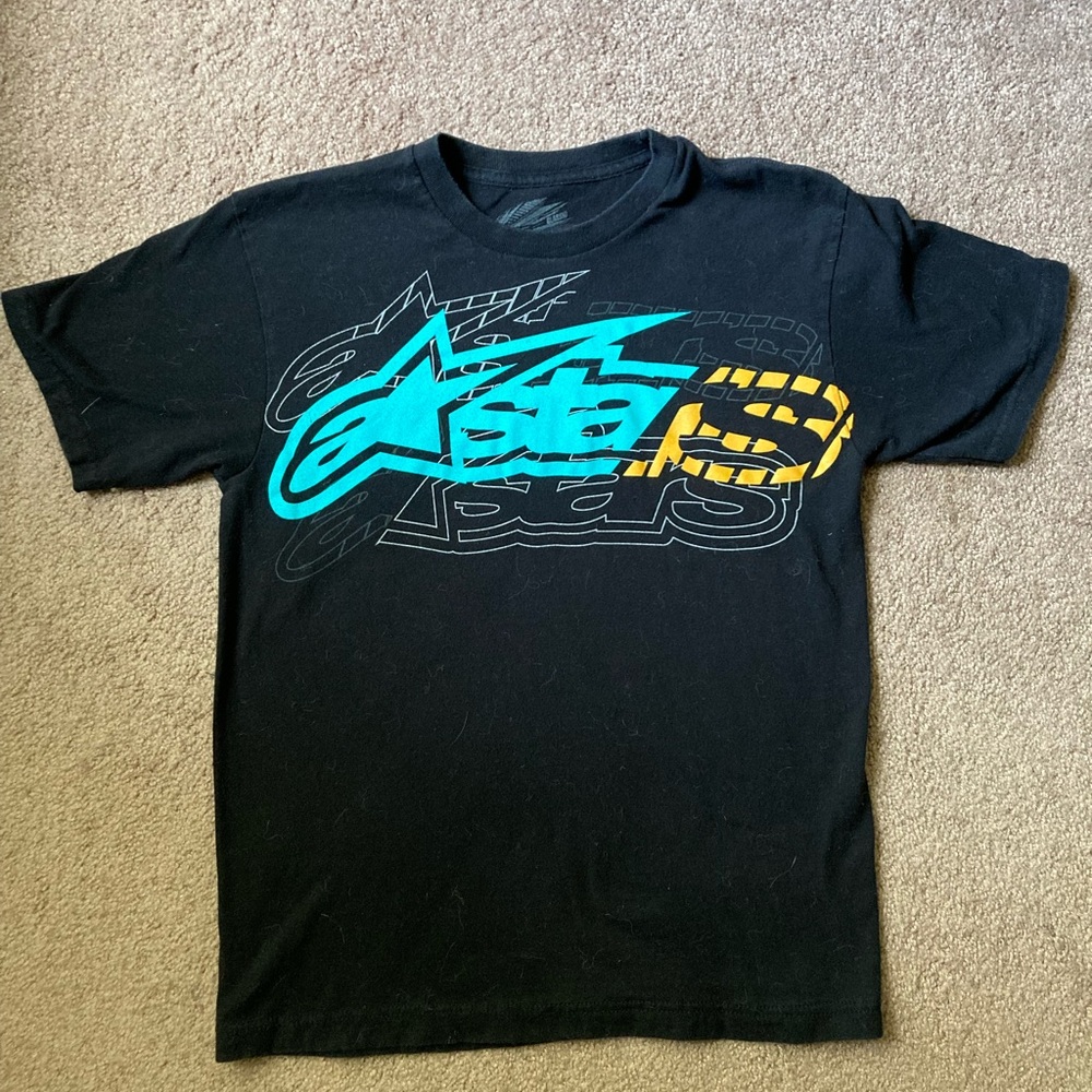 Alpinestars Black and Blue Short Sleeve Tee